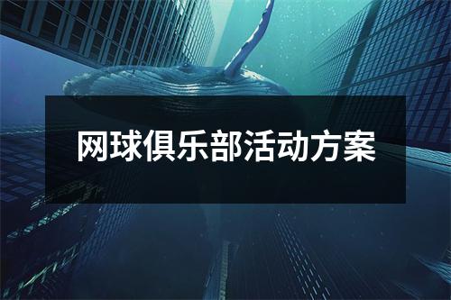 网球俱乐部活动方案